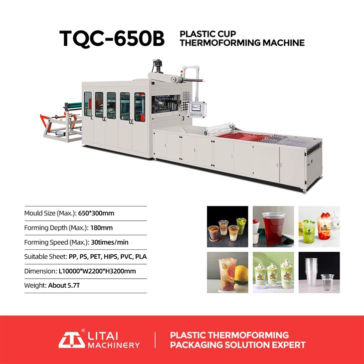 Plastic Thermoforming Machine For PP/PS/Pet Cup