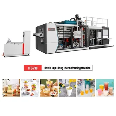 Flip Mold Plastic Thermoforming Cup Machine