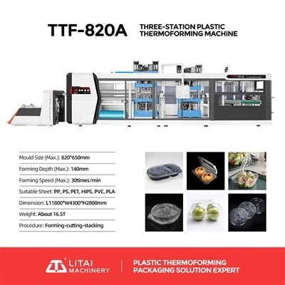 Worker Food Lunch Box Thermoforming Machine