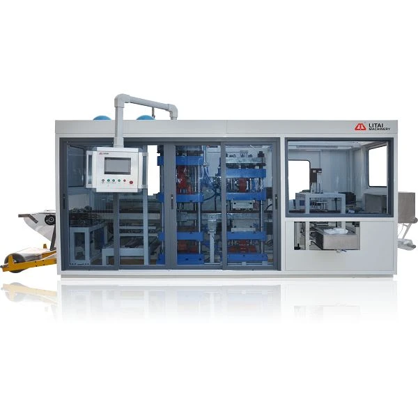Three Station Plastic Thermoforming Machine