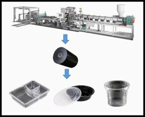 TJ-670 PP PS Plastic Sheet Extruder Machine Single Layer