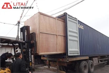 Shipment of customer order in Saudi Arabia: The machine is packed in a wooden...