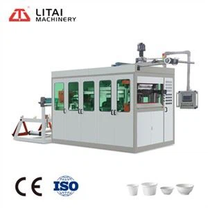 Yogurt cup plastic positive and negative pressure forming machine