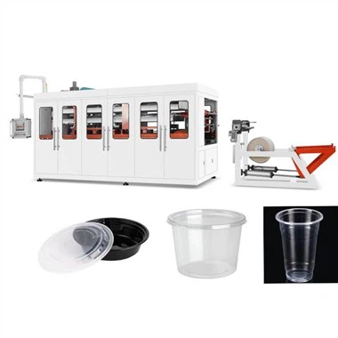 PLC Control Automatically Plastic Cup Thermoforming Machine