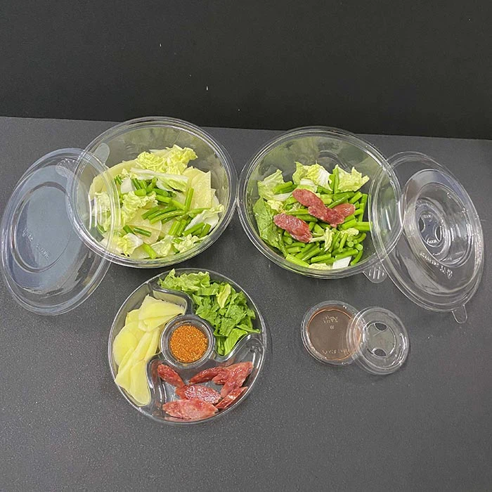 Plastic Salad Bowl With Lid Thermoforming Machine